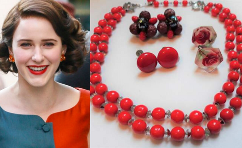 Mrs Maisel - red jewelry