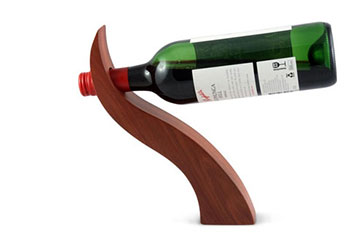 Curved Redgum Wine Bottle Balancer