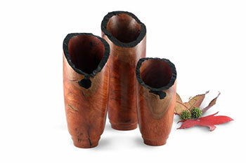 Ebonised Redgum Chimney Vases