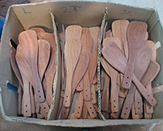 hardwood kitchen utensils photo