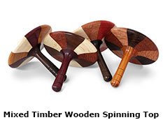 Mixed Timber Wooden Spinning Top