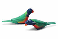 Photo of Wooden Rainbow Lorikeets