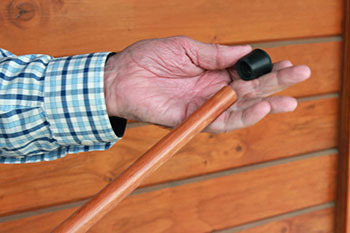 Photo of walking stick rubber tip