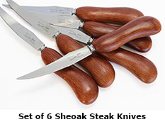 Set of 6 Sheoak Steak Knives