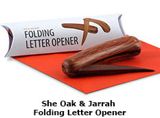 She Oak & Jarrah Folding Letter Opener