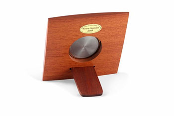 Square Jarrah Desk Clock