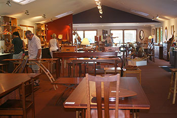 Customers checking out Wooden Tables and Chairs