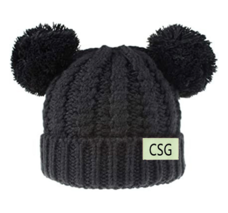 Double Pom Pom Knit Hat (available in 2 colors) CSG