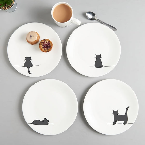 Cat Plates, Gift for Cat Lovers, Fine 