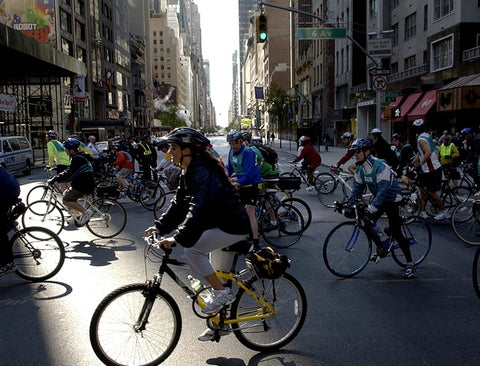 City bicycle riders.