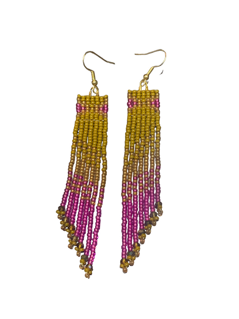 Desert Rose Fringe Earrings