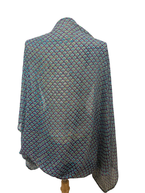 Betty Parsons Sheer Pure Silk Shrug