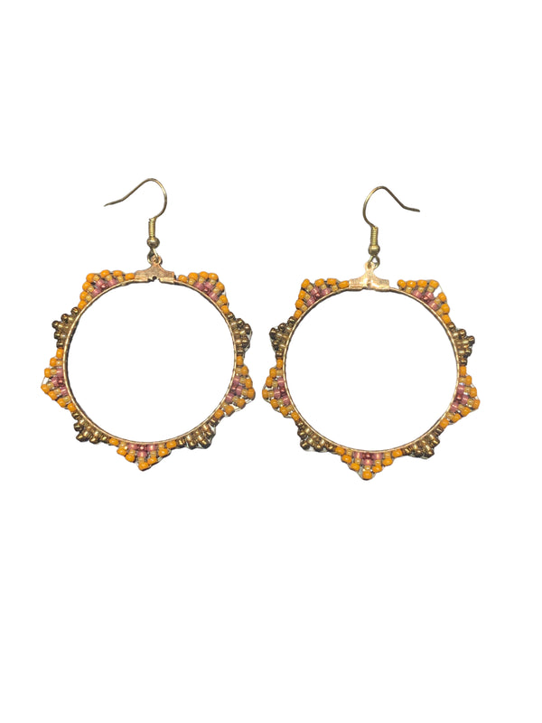 Sunburst Hoop Earrings