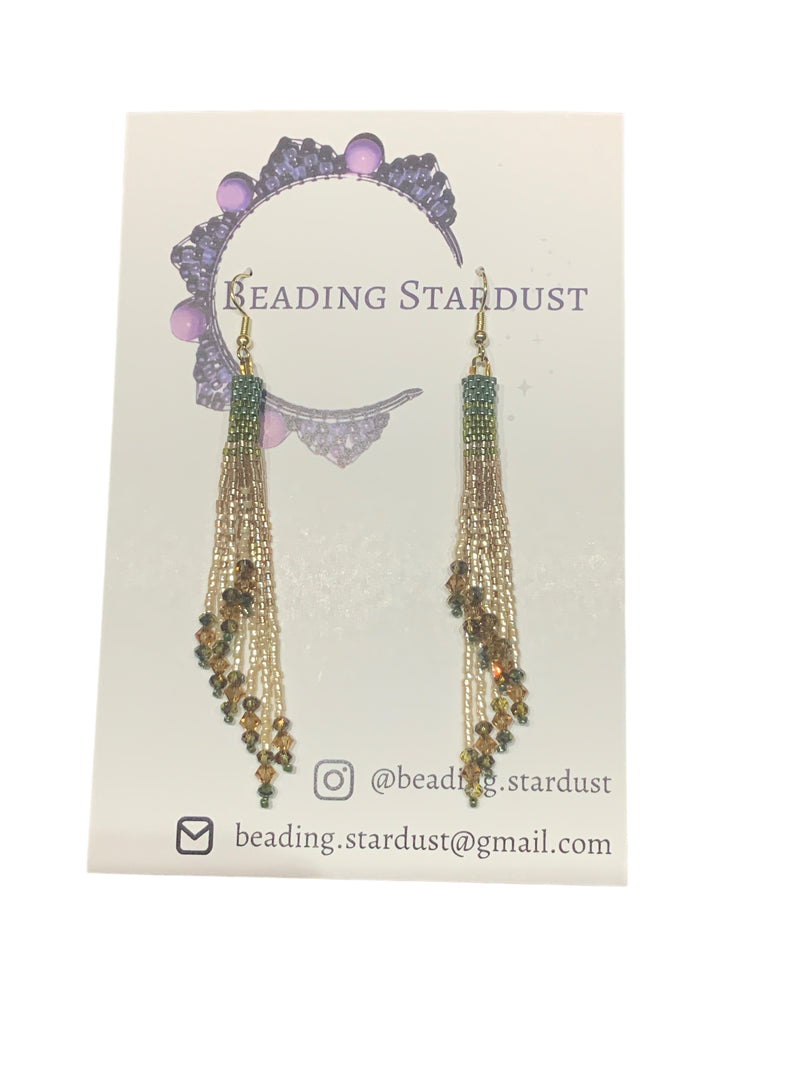 Grassie Mini Beaded Tassel Earrings