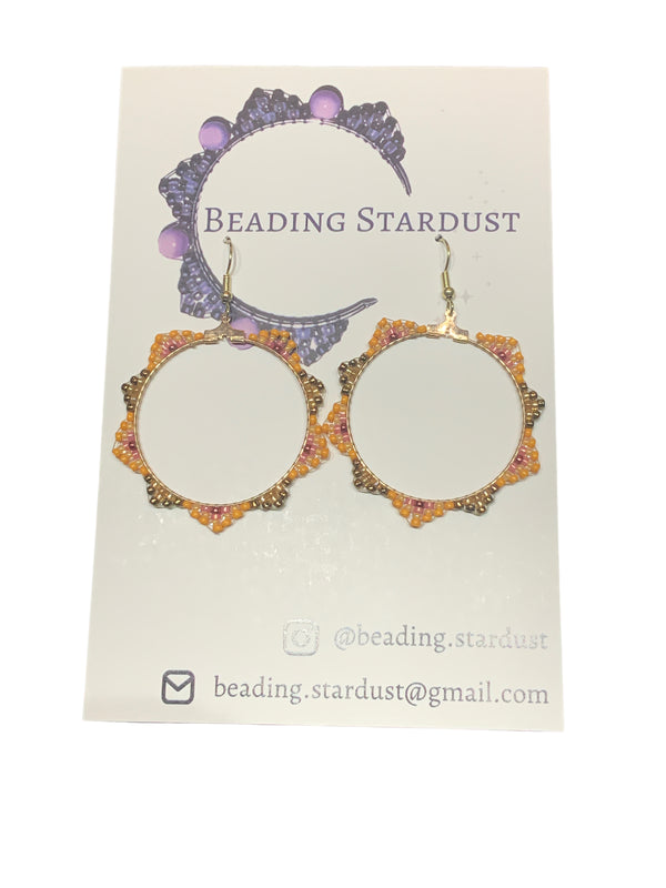 Sunburst Hoop Earrings