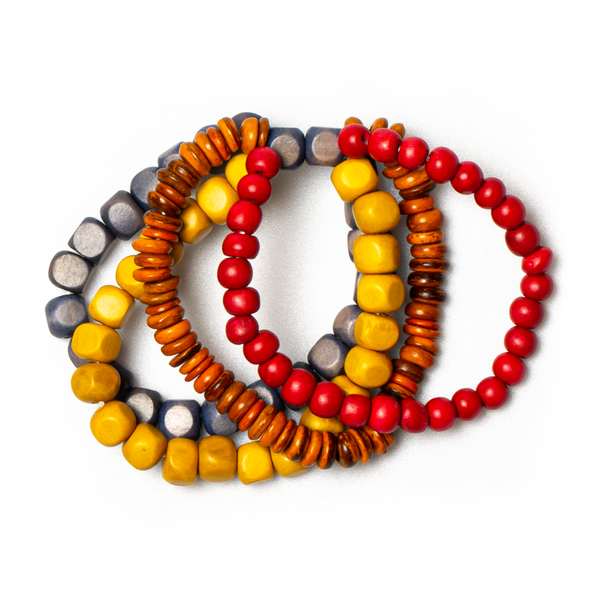Four Strand Multi Colour Bracelet