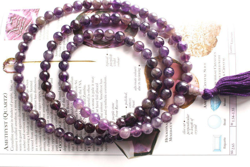 Amethyst Gemstone Meditation Mala