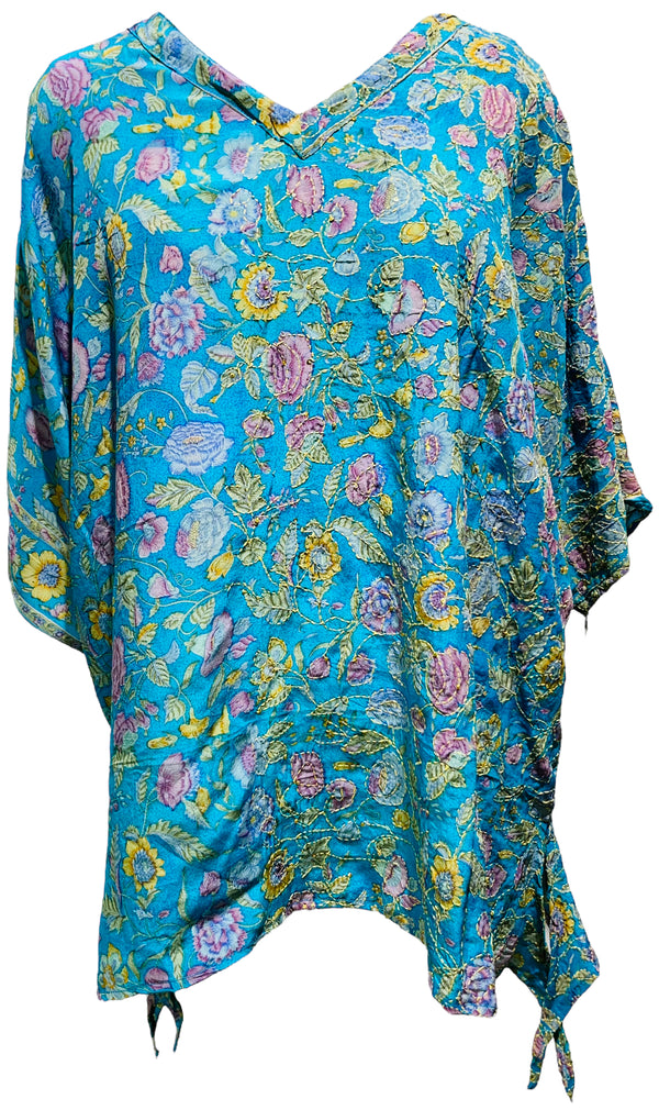 PRC3195 Inka Essenhigh Pure Silk Long Tunic with Side Ties