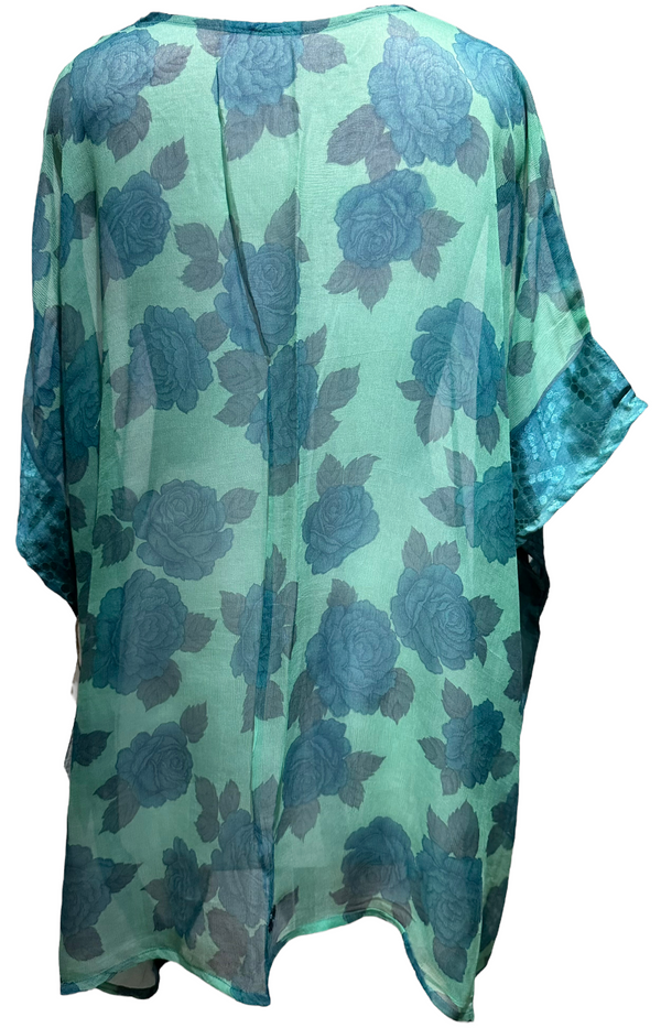 Gerda Taro Sheer Pure Silk Short Kaftan Tunic