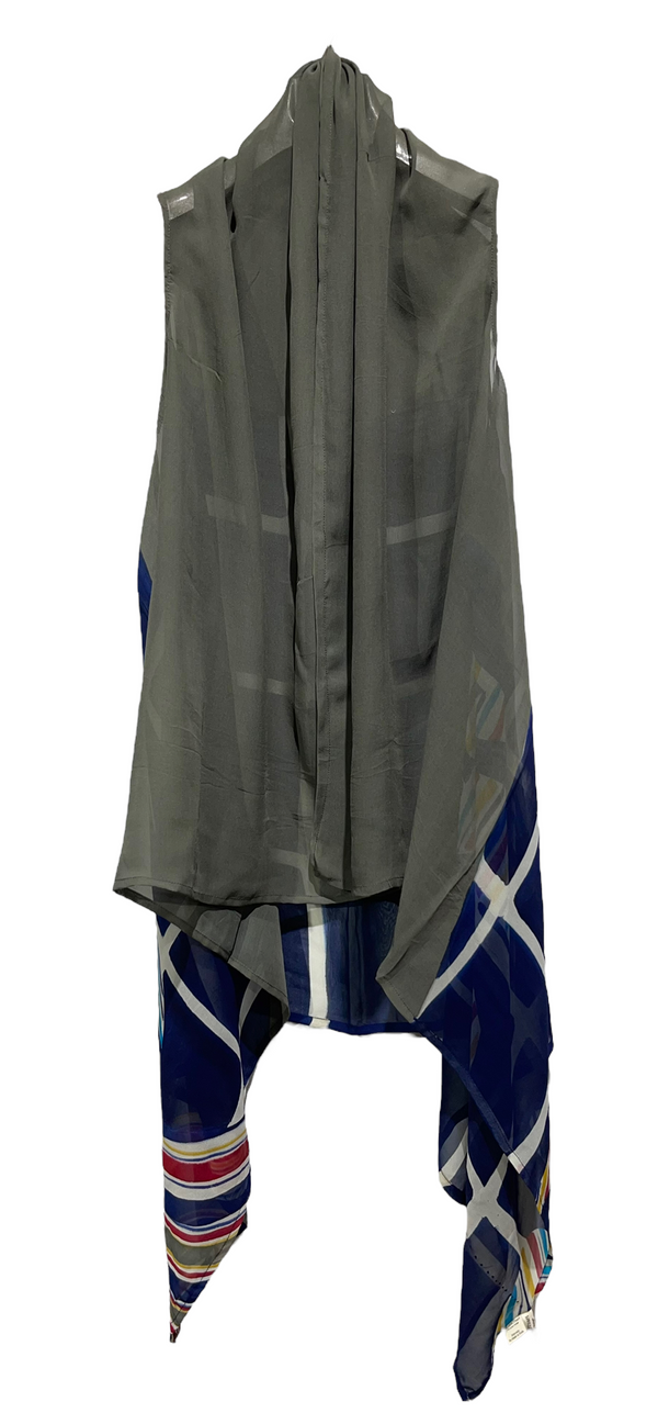 PRG2398 Grassland Sparrow Sheer Pure Silk Versatile Vest