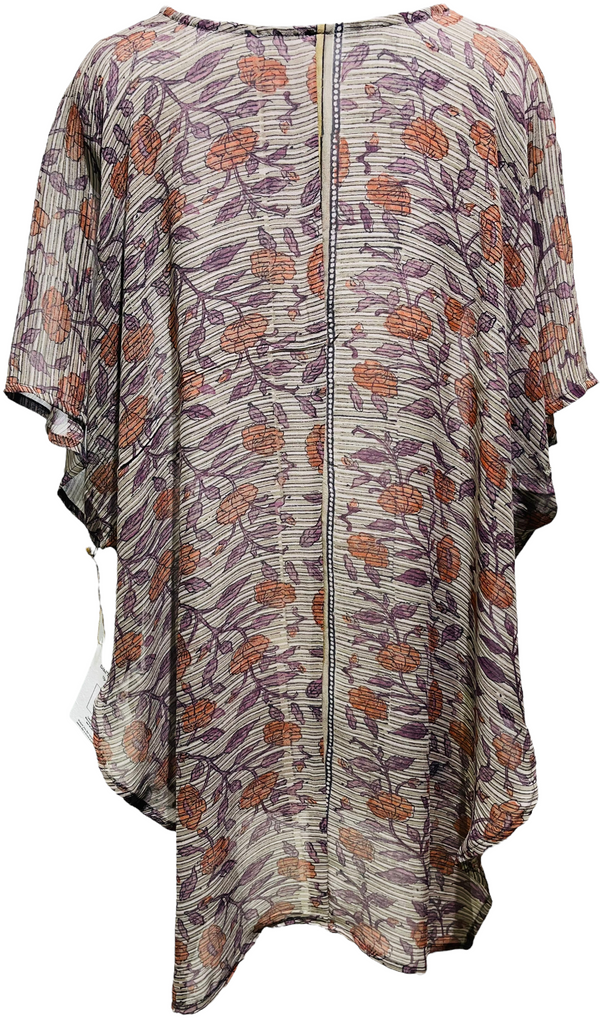 PRG3378 Cynthia Lockhart Sheer Pure Silk Waterfall Top