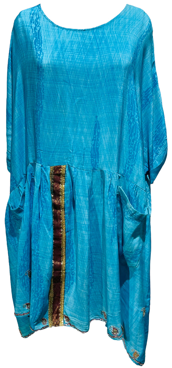 PRG2322 Lee Lozano Sheer Pure Silk Boxy Babydoll Dress
