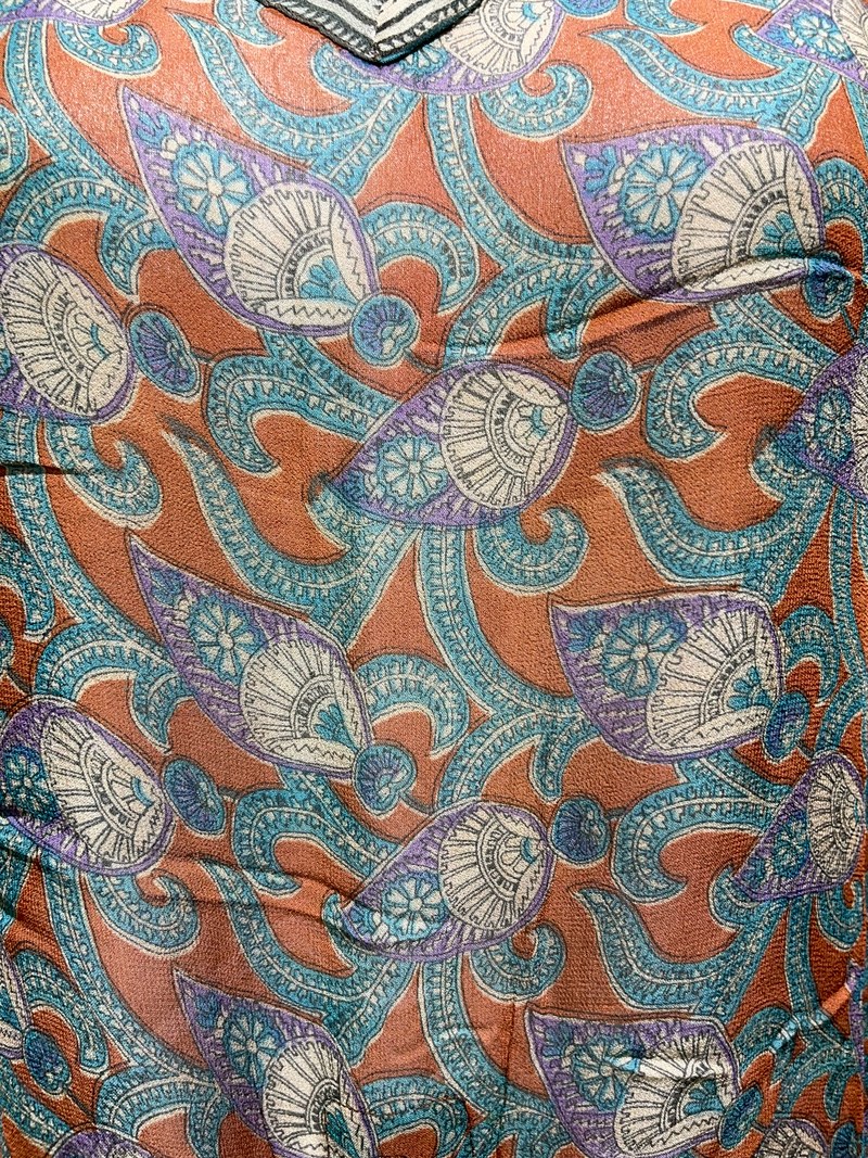 Emmy Bridgewater Sheer Pure Silk Front Tie Top