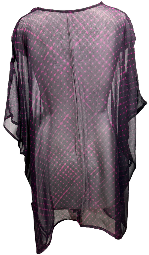 Hedda Sterne Sheer Pure Silk Short Kaftan Tunic