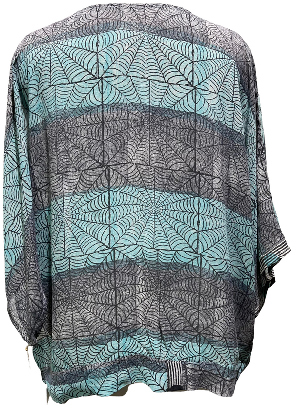 Eve Arnold Sheer Pure Silk Front Tie Top
