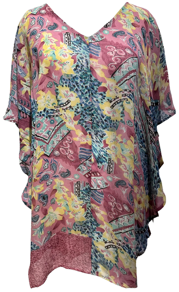 Sheila Marbain Sheer Pure Silk Waterfall Top