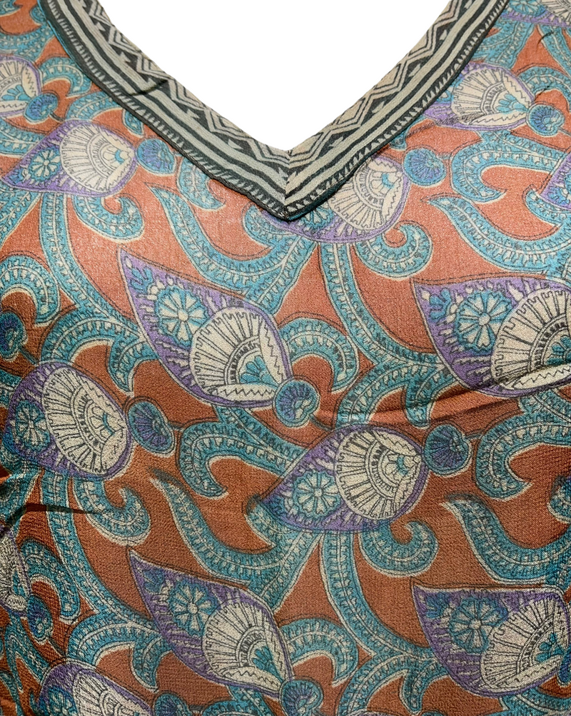 Emmy Bridgewater Sheer Pure Silk Front Tie Top