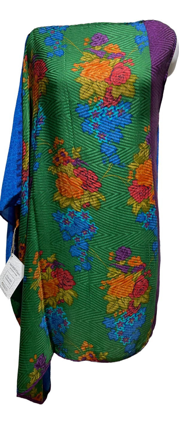 PRC1852 Admiralty Cicadabird Pure Silk One Shoulder Dress