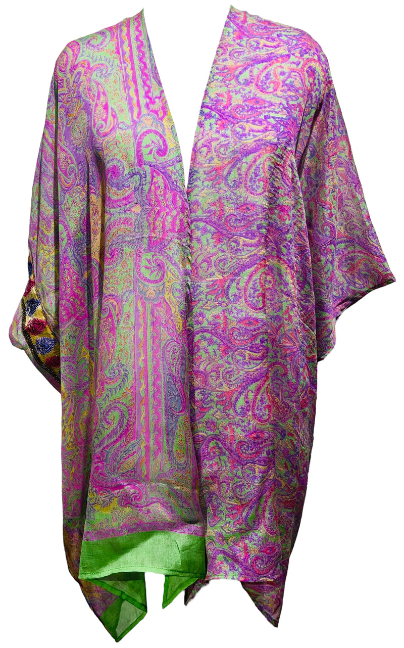 PRG3401 Jasmine Ann Allen Sheer Pure Silk Cardigan