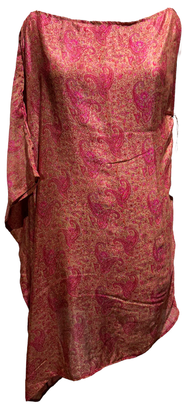 PRC3482 Judy Chicago Pure Silk One Shoulder Dress