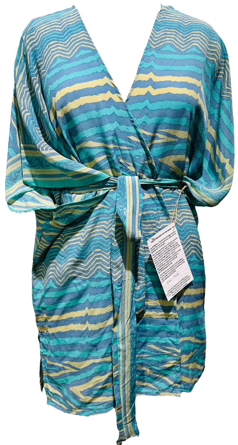 PRC3135 Janette Parris Pure Silk Kimono-Sleeved Jacket with Belt