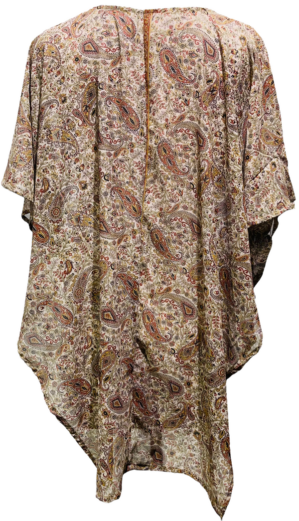 PRG3379 Soraida Martinez Sheer Pure Silk Waterfall Top