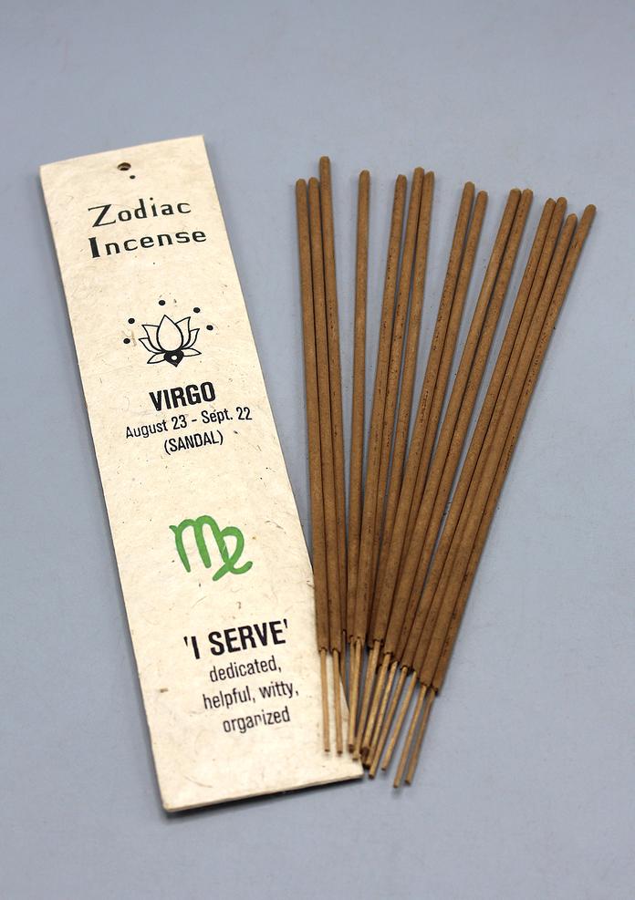 Zodiac Incense Single Packet - chiangmaicctv slow fashion bryn walker linen Hamilton sustainable fashion gifts sari not sari Hamilton Fair trade  Ethical  Artisan made  Zero waste  Up-cycled Slow Fashion  Handmade  GTA Toronto Copper Pure Upcycled vintage silk handmade recycled recycle copper pure silk travel clothing hamilton vacation cruisewear resortwear bathing suit bathingsuit vacation etsy silk clothing gifts gift dress top pants linen bryn walker alive intentions kaarigar elephants