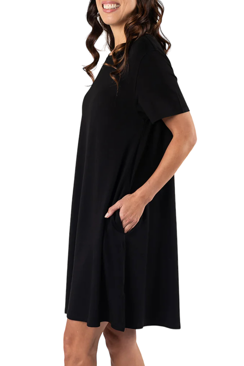 Terrera Jocelyn Black T-Shirt Dress