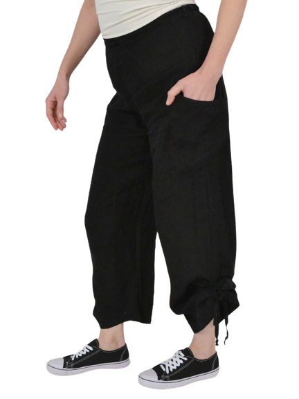 Black Bryn Walker Light Linen Renzo Pants