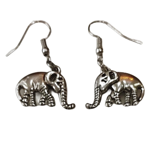 Not-for-Profit Elephant Earrings - chiangmaicctv slow fashion bryn walker linen Hamilton sustainable fashion gifts sari not sari Hamilton Fair trade  Ethical  Artisan made  Zero waste  Up-cycled Slow Fashion  Handmade  GTA Toronto Copper Pure Upcycled vintage silk handmade recycled recycle copper pure silk travel clothing hamilton vacation cruisewear resortwear bathing suit bathingsuit vacation etsy silk clothing gifts gift dress top pants linen bryn walker alive intentions kaarigar elephants