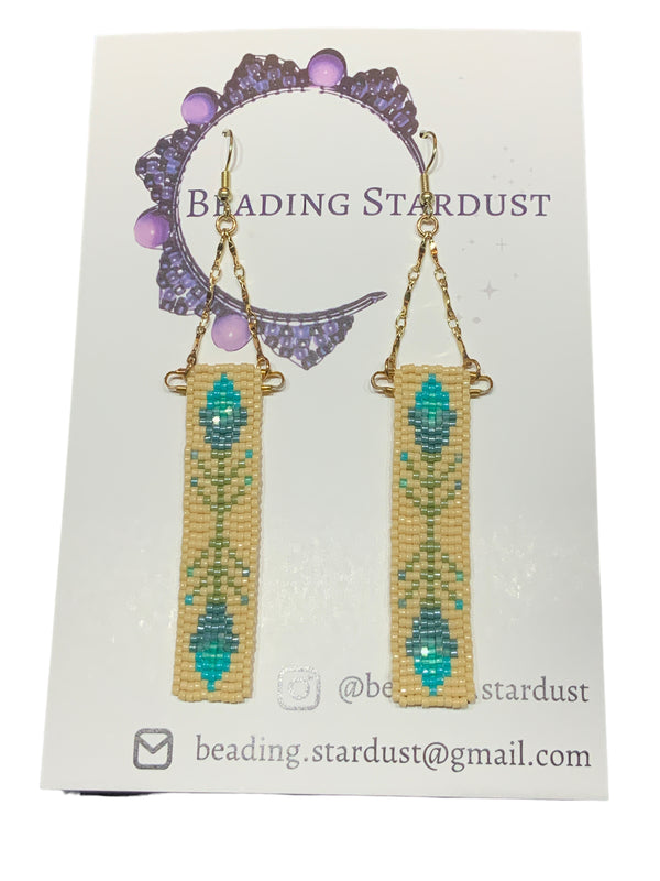 Blue Florals Tapestry Earrings