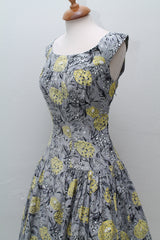 Solgt vintage tøj - Blomstret sommerkjole 1950 - Solgt - Vintage Divine - 6