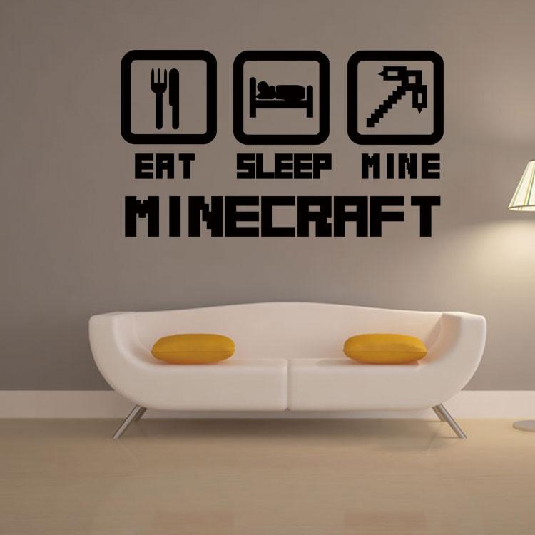 4044 Home Decoration Minecraft Wall Sticker Removable Vinyl House Decor Game Decals In Net Bar Shop And Bedroom