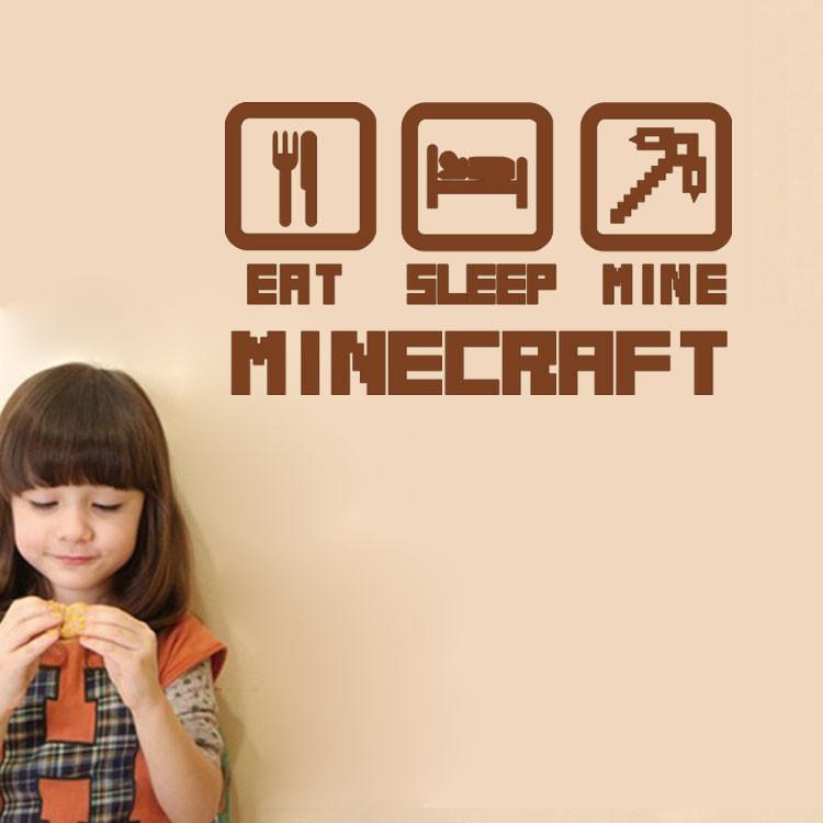 4044 Home Decoration Minecraft Wall Sticker Removable Vinyl House Decor Game Decals In Net Bar Shop And Bedroom