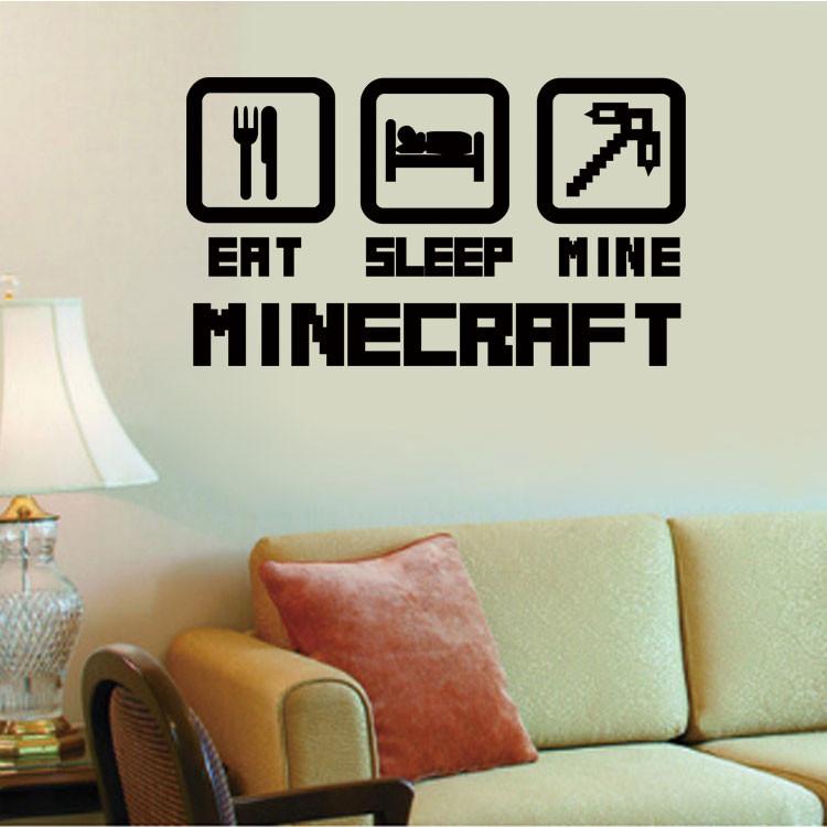 4044 Home Decoration Minecraft Wall Sticker Removable Vinyl House Decor Game Decals In Net Bar Shop And Bedroom