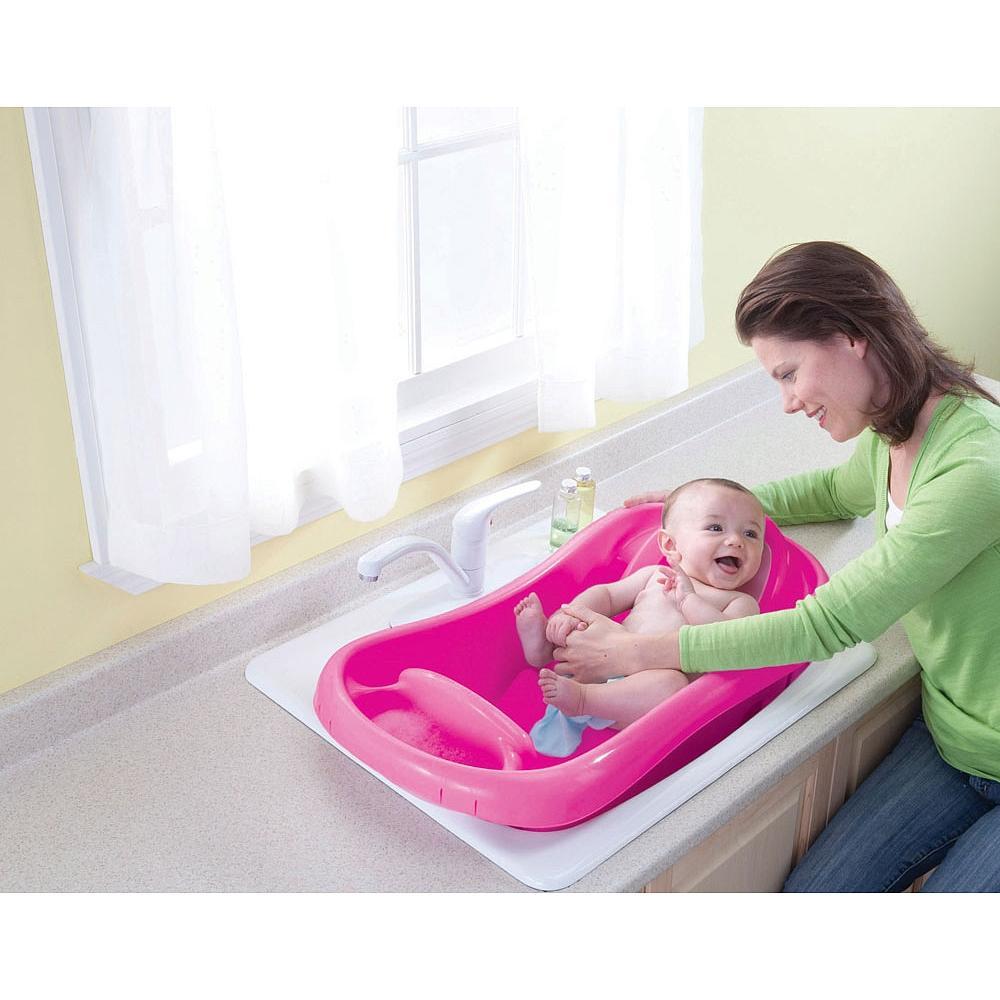 Pink The First Years Infant To Toddler Tub with Sling 