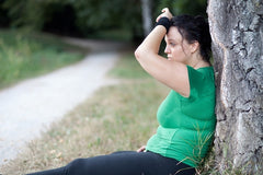 Exhausted Woman trying to loose fat