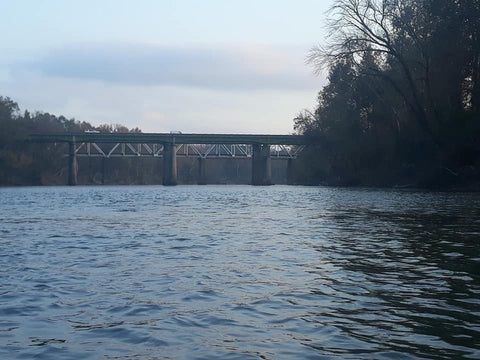 Cheraw Bridge over Pee Dee River as seen from kayak