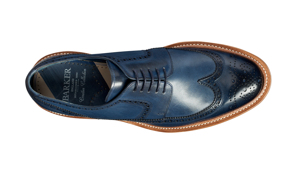 barker blue brogues