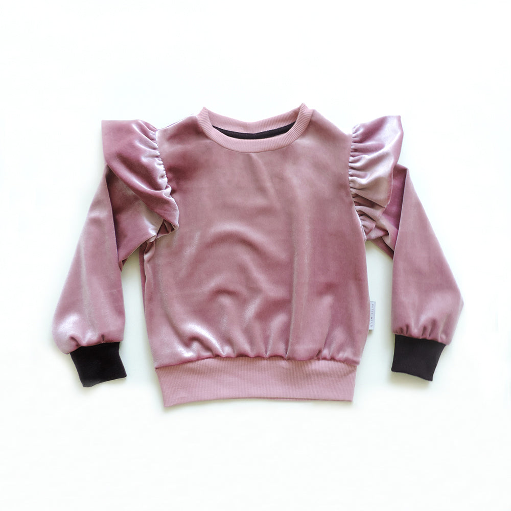 pink velvet sweatshirt